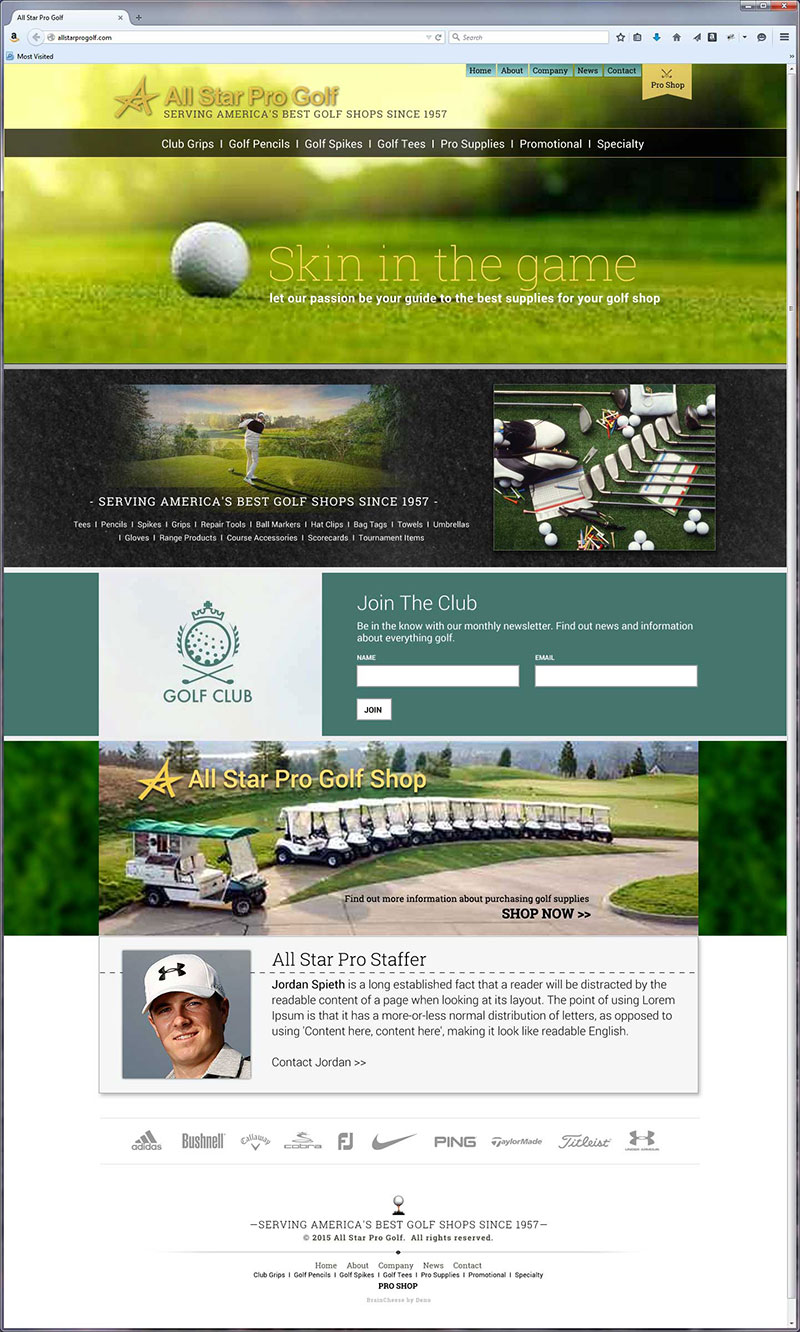 All Star Pro Golf Storefront
