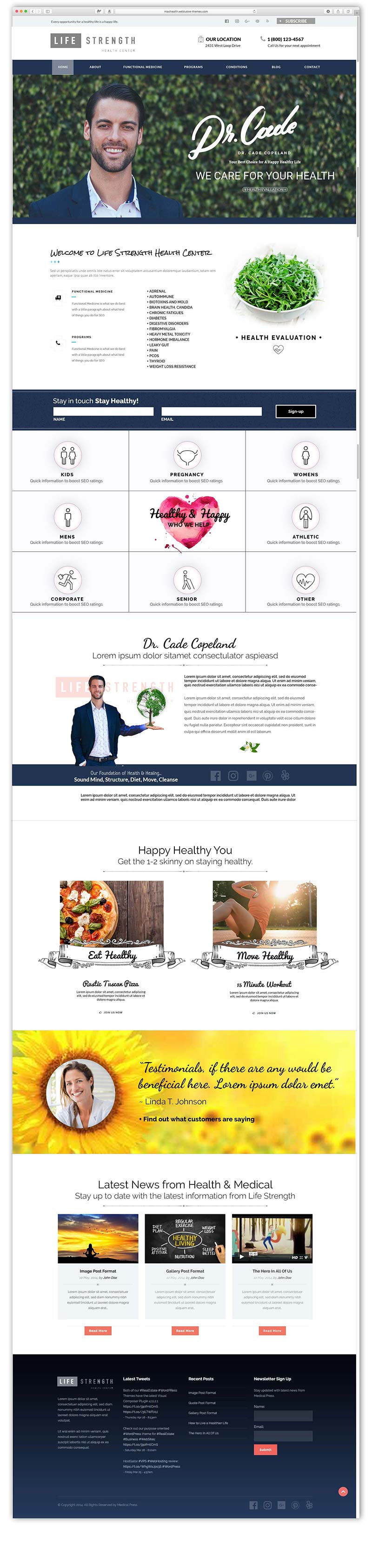 Life Strength Health Website